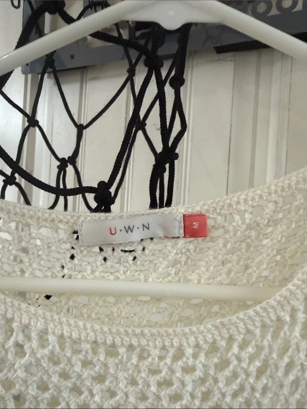 White Crochet Swim Coverup Tank